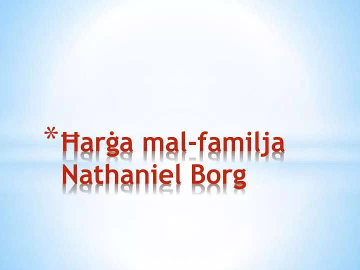 ar a mal familja nathaniel borg