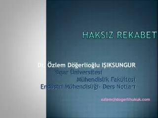 haksiz rekabet