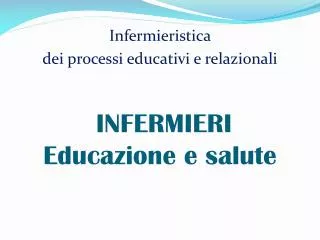 infermieri educazione e salute