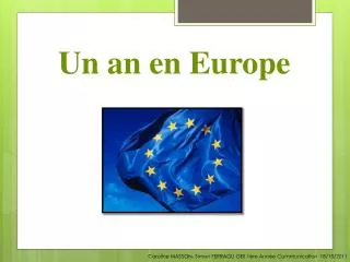 un an en europe