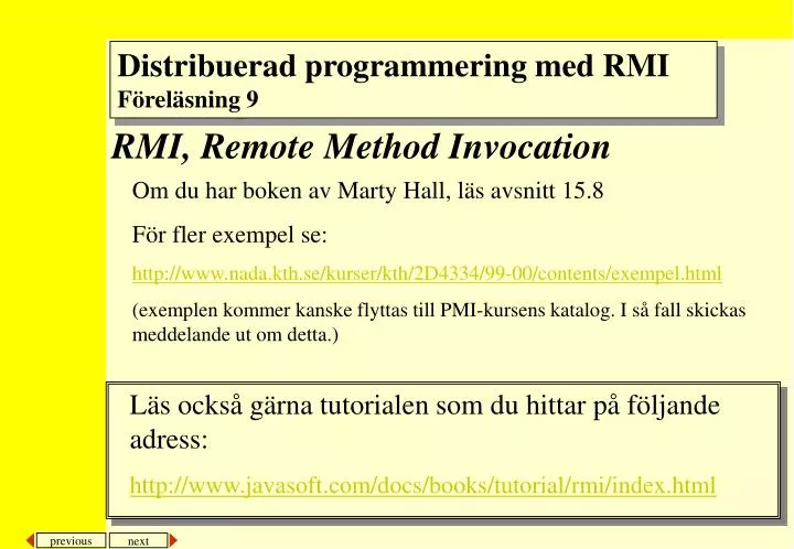 rmi remote method invocation