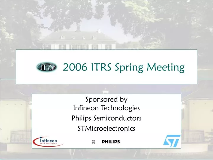 2006 itrs spring meeting