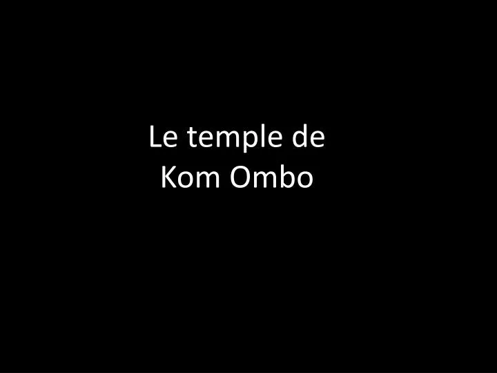 le temple de kom ombo