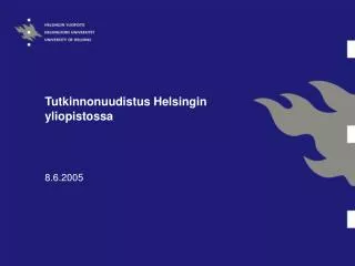 tutkinnonuudistus helsingin yliopistossa