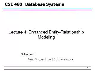CSE 480: Database Systems