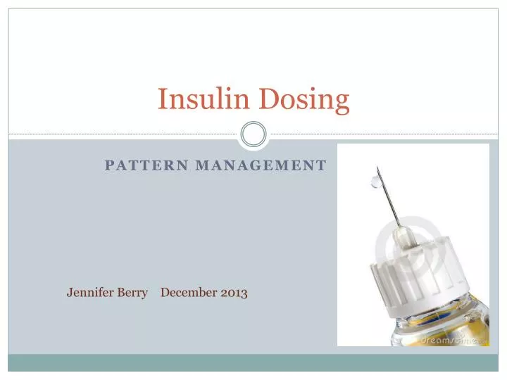 insulin dosing