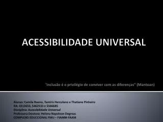acessibilidade universal