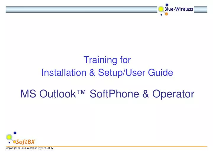 training for installation setup user guide