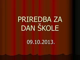 priredba za dan kole