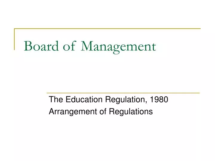 board of management