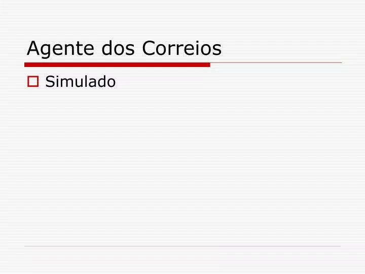 agente dos correios