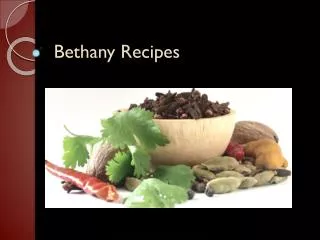 Bethany Recipes