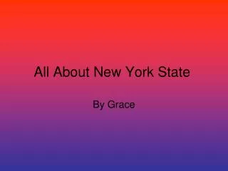 All About New York State