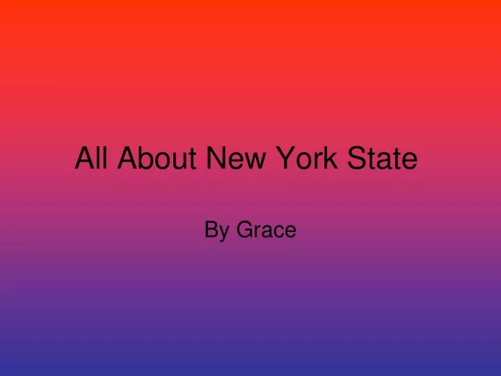 all about new york state