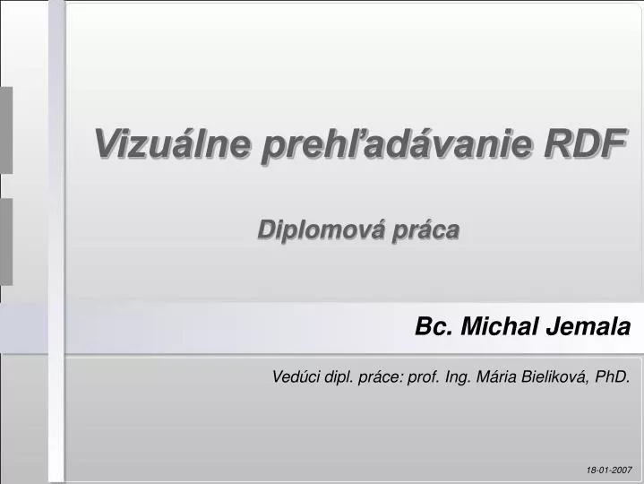 vizu lne preh ad vanie rdf diplomov pr ca