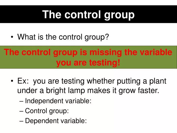 the control group