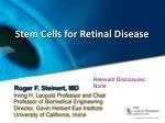 Stem Cells for Retinal Disease - slide 1