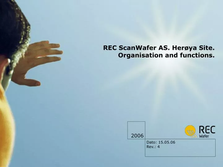 rec scanwafer as her ya site organisation and functions