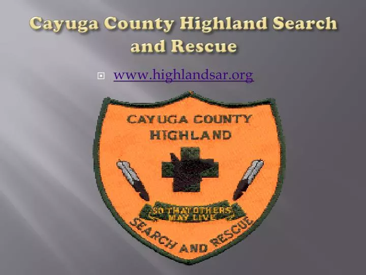 cayuga county highland search and rescue