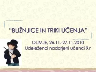 bli njice in triki u enja