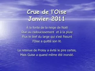 crue de l oise janvier 2011