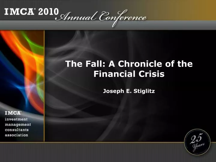 the fall a chronicle of the financial crisis