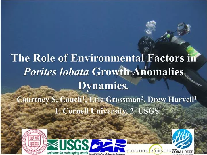 the role of environmental factors in porites lobata growth anomalies dynamics