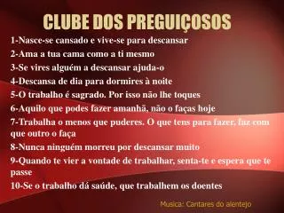 clube dos pregui osos