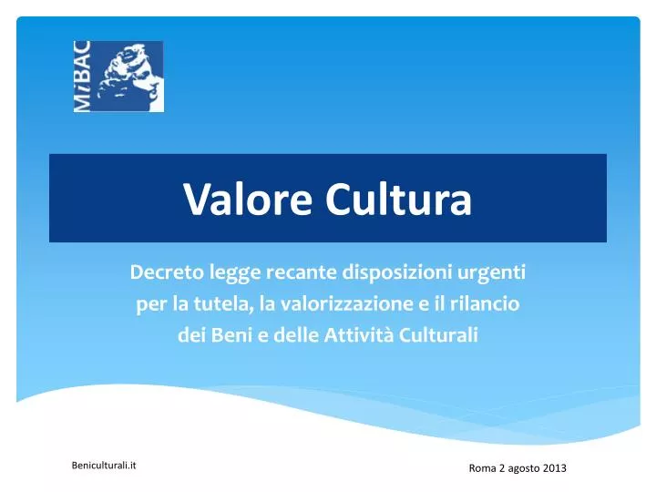 valore cultura