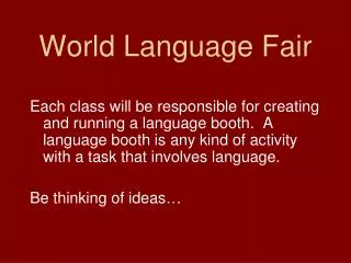 World Language Fair