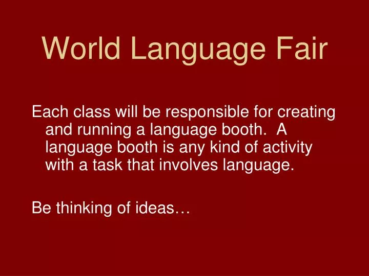 world language fair