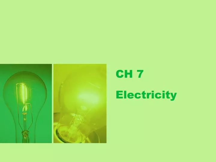 ch 7 electricity