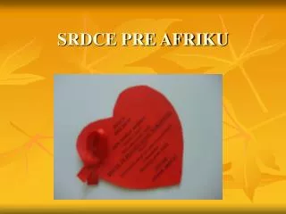 srdce pre afriku