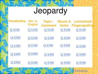 jeopardy