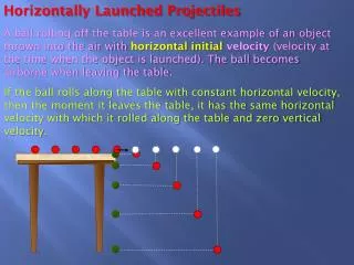 Horizontally Launched Projectiles
