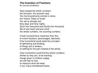 The problem with fractions. Short history of fractions Controversy Conceptual understanding