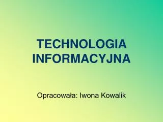 technologia informacyjna