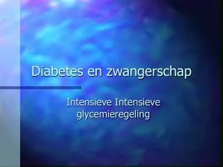 diabetes en zwangerschap