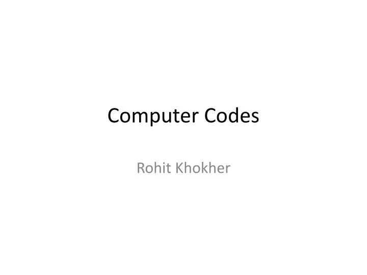 computer codes