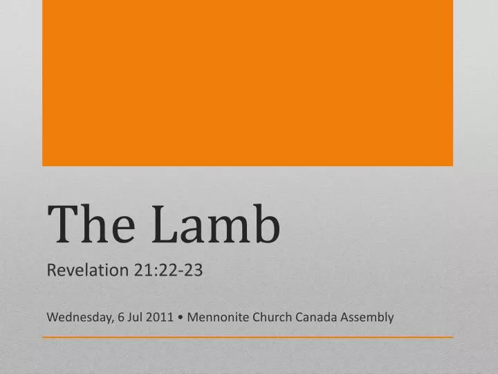 the lamb