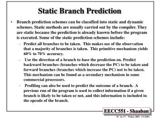 Static Branch Prediction
