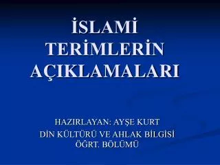 slam ter mler n a iklamalari