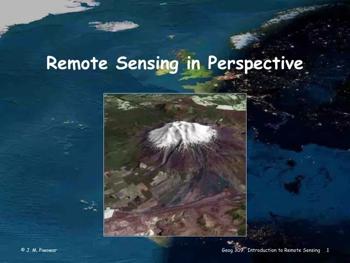remote sensing in perspective