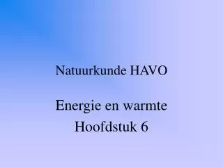natuurkunde havo