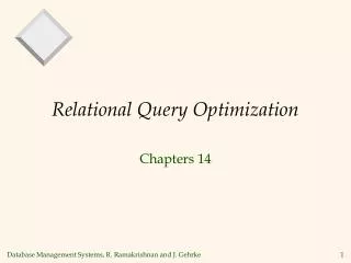 relational query optimization