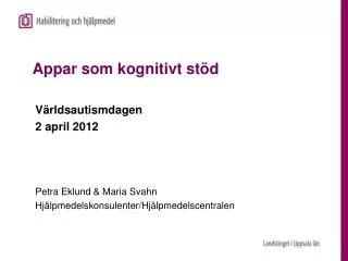 appar som kognitivt st d