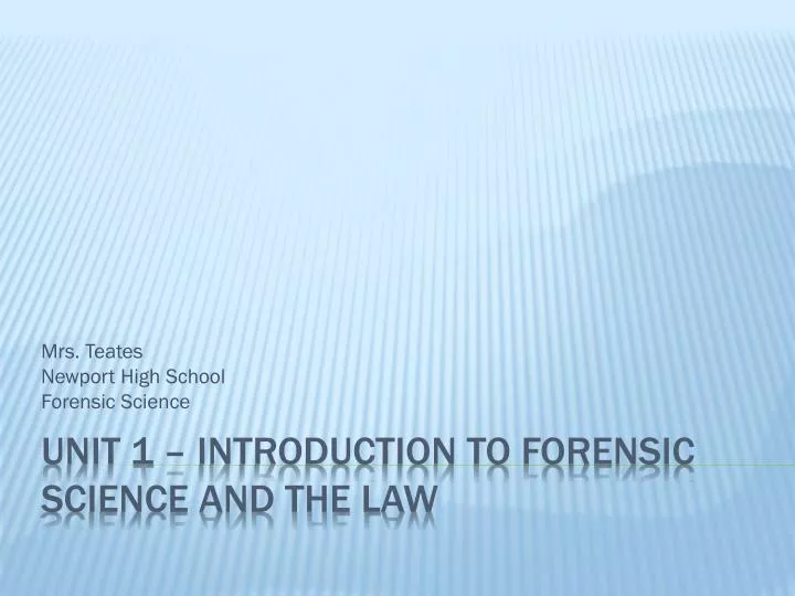 mrs teates newport high school forensic science