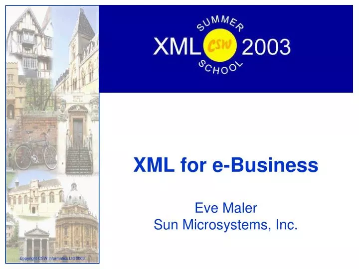 xml for e business