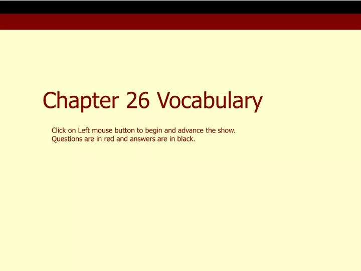 chapter 26 vocabulary