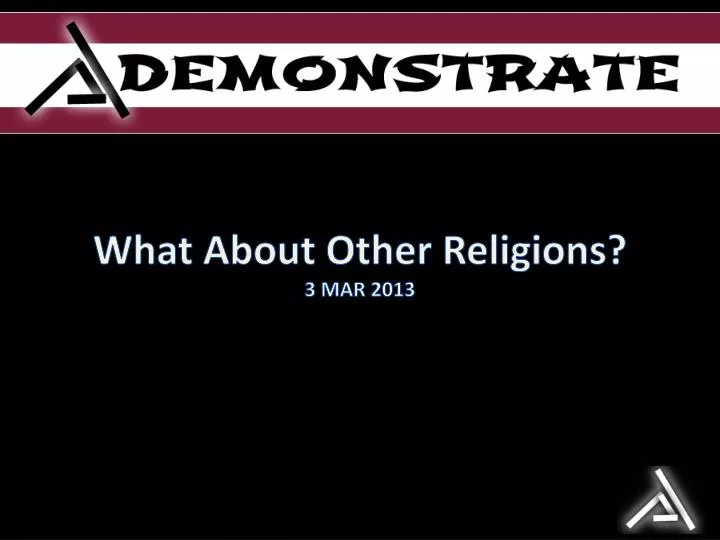 what about other religions 3 mar 2013